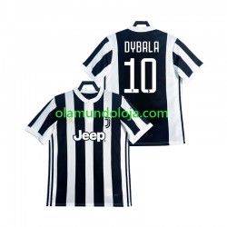 Camisola Juventus DYBALA 21 2017 2018 Retro Homem Equipamento Primeiro Manga Curta
